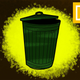 A garbage can.